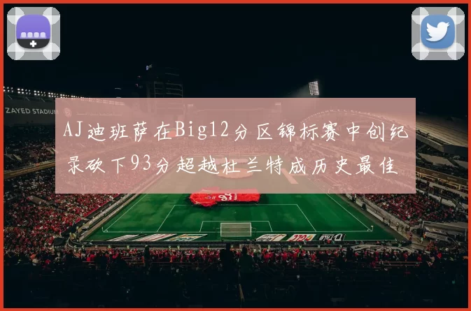 AJ迪班萨在Big12分区锦标赛中创纪录砍下93分超越杜兰特成历史最佳